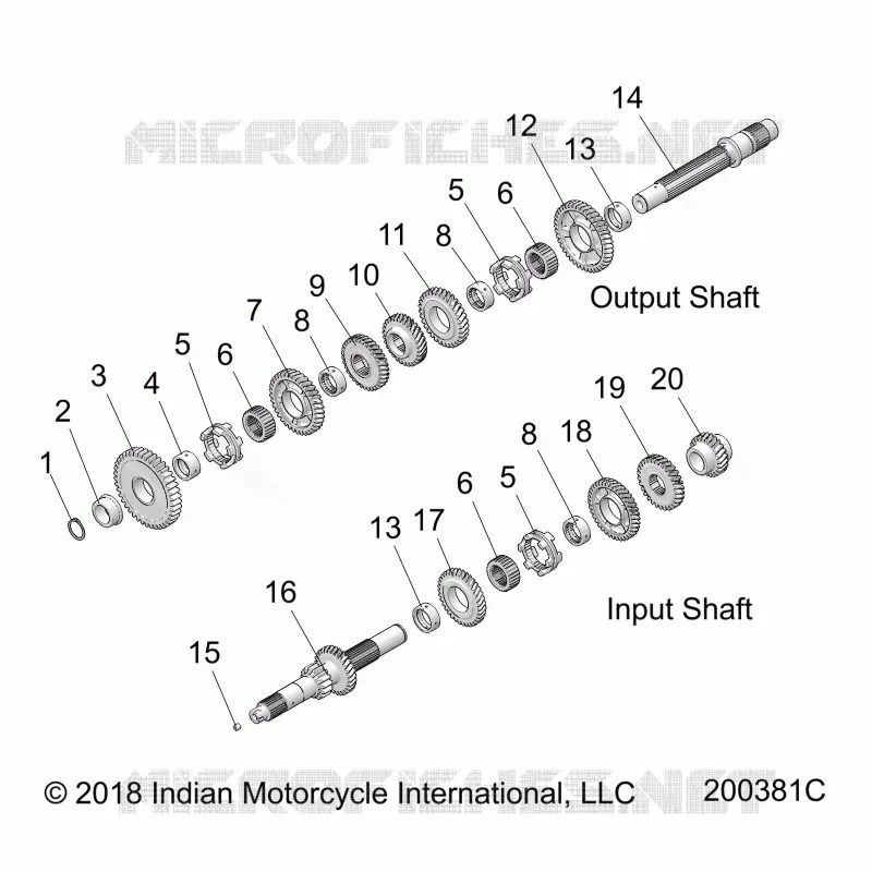 TRASMISSIONE, INPUT/OUTPUT SHAFT ASM.