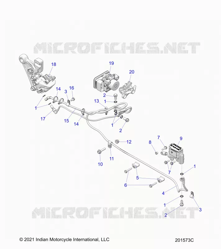 FRENO POSTERIORE ASM., W/ABS