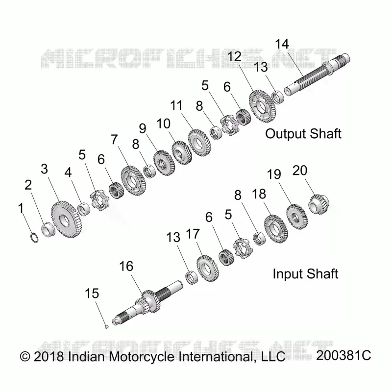 TRASMISSIONE, INPUT/OUTPUT SHAFT ASM.