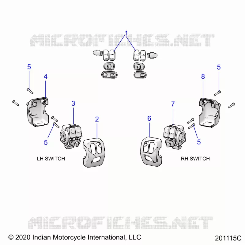 ELETTRICO, SWITCH CONTROLS, LH/RH