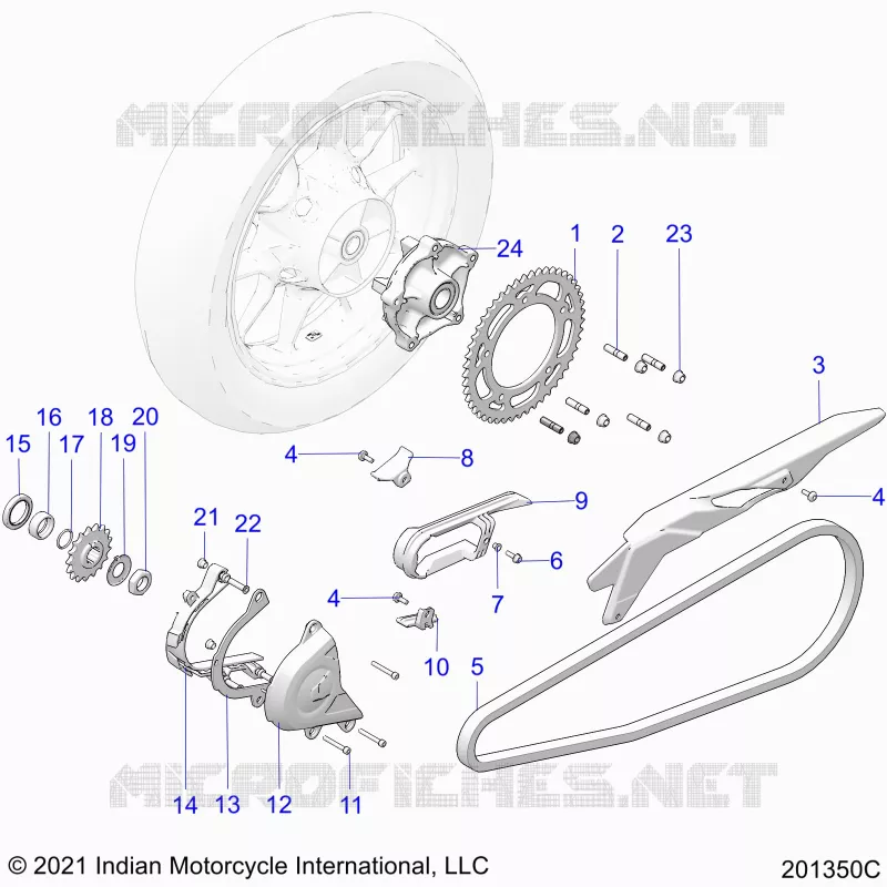 TRASMISSIONE, SPROCKETS, GUARDS AND CHAIN