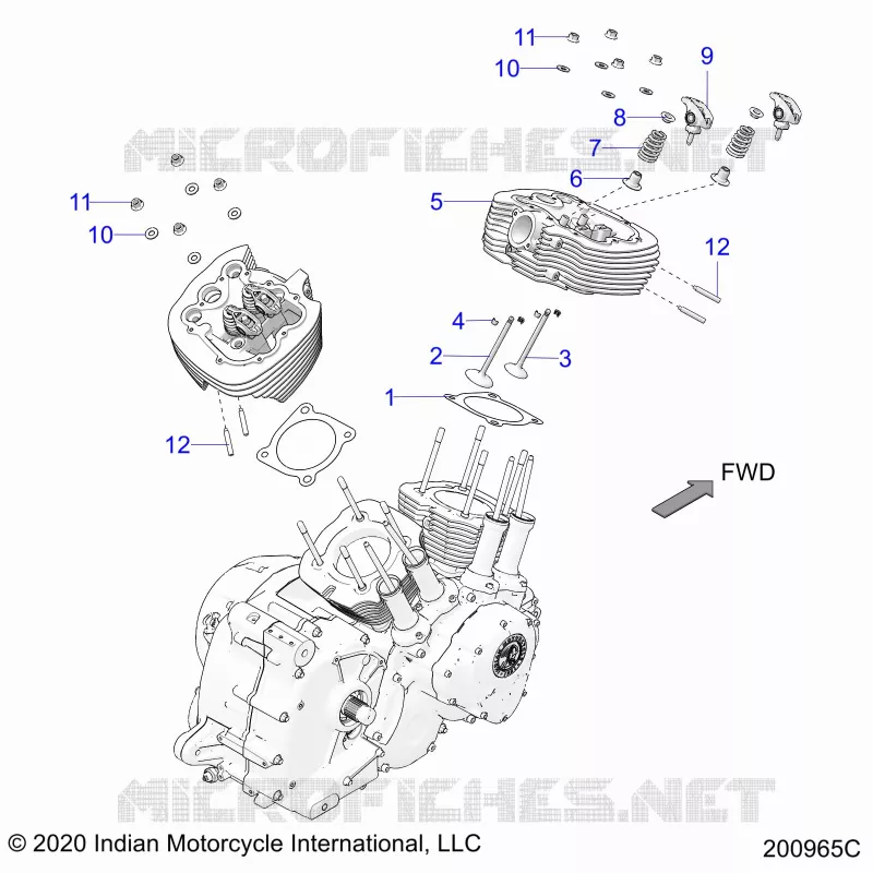 ENGINE, TESTA CILINDRO ASM.