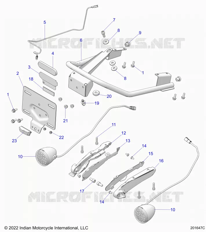 ELETTRICO, REAR LIGHTING AND TURN SIGNALS (PACIFIC MODELS ONLY)