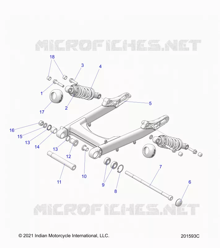 SOSPENSIONE POSTERIORE ASM., SWING ARM AND SHOCKS