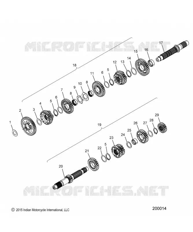 TRASMISSIONE, INPUT/OUTPUT SHAFT ASM.