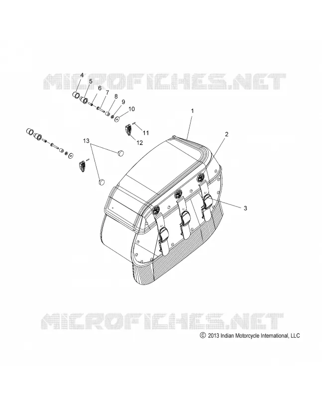SADDLEBAG ASM., LEATHER - N15CCV ALL OPTIONS (49INDIANSADDLEBAGLTHR14)