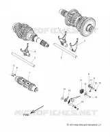 DRIVE TRAIN, SHIFT FORKS AND DRUM - N15TCAAA/TRAAA ALL OPTIONS (49INDIANSHIFTFORK14)