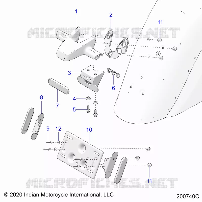 TARGA SUPPORTO/REAR LIGHT HOUSING