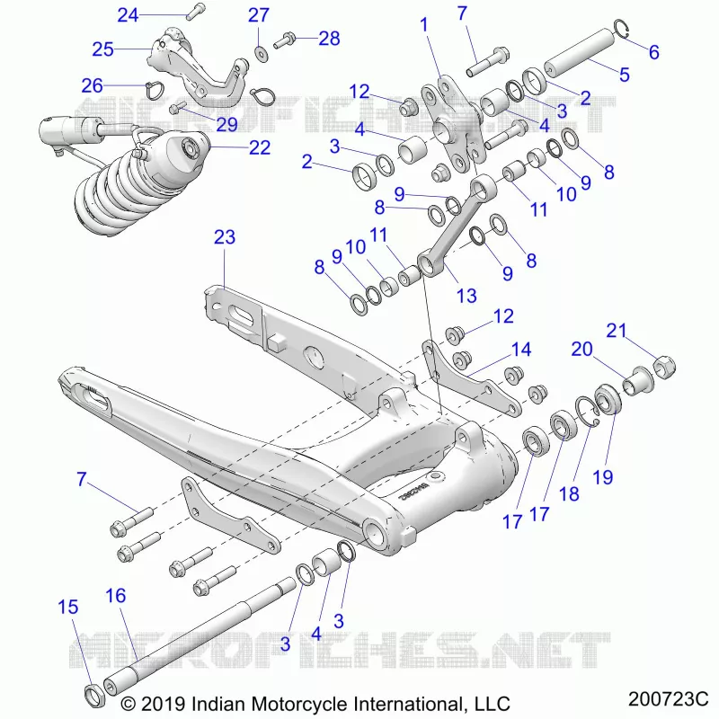 SOSPENSIONE POSTERIORE ASM., SWING ARM AND SHOCK