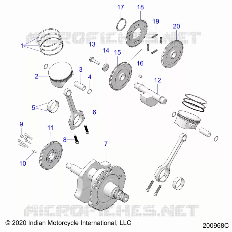 ENGINE, PISTON AND ALBERO MOTORE