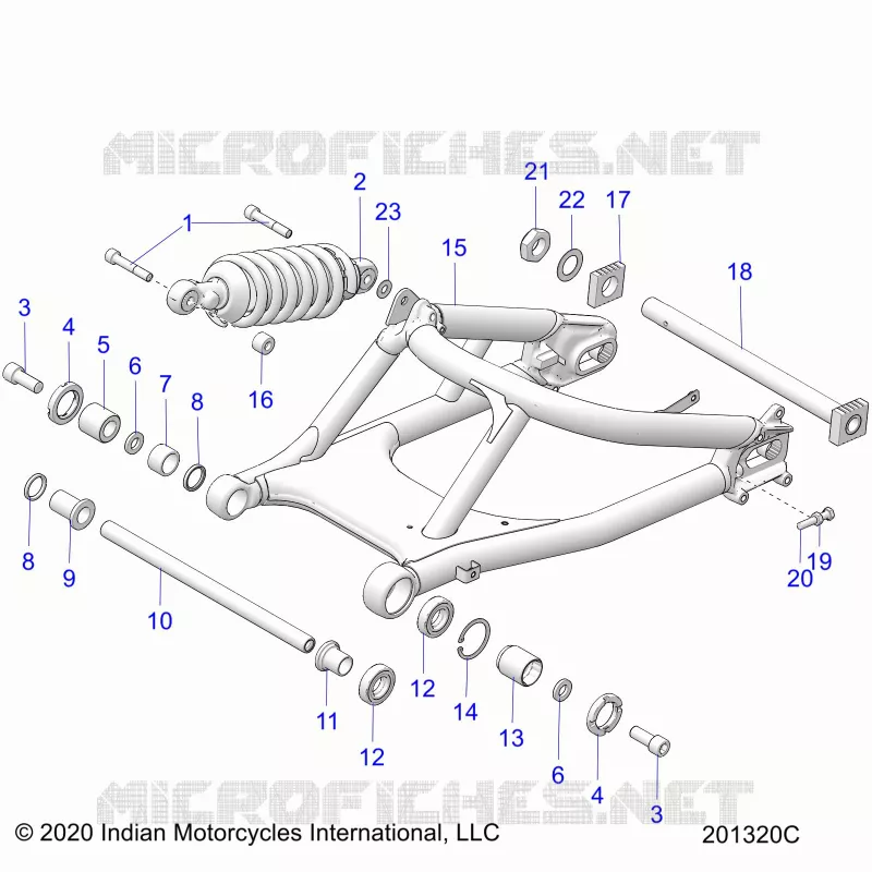 SUSPENSION,REAR SWING ARM/SHOCK